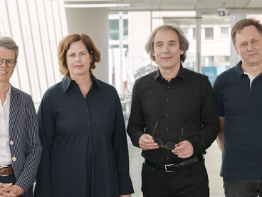 Rektorat mit Sabine Schulz, Solveig Klaßen, Mathias Antlfinger und Zilvinas Lilas