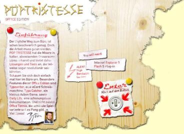 www.poptristesse.de Titelbild des Projekts www.poptristesse.de