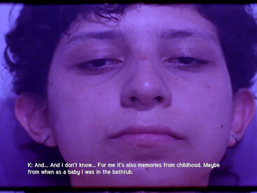 Kristina Bublevskaya: here, in the bathtub, 2021. Videostill