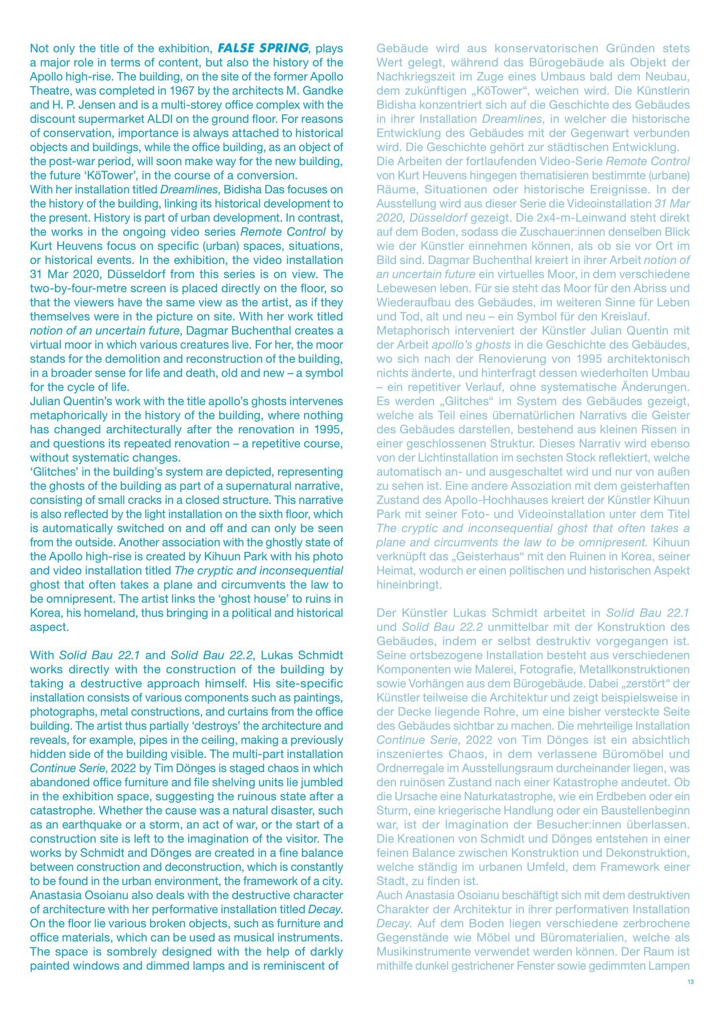 Galeriebild des Projekts FALSE SPRING