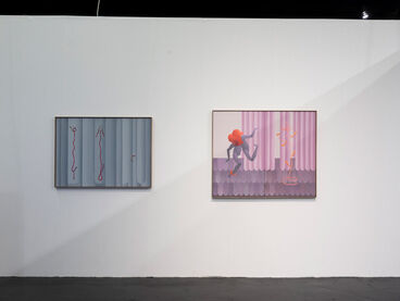 Rimma Arslanov, links: Distracted Brutalism #3, 2022 / rechts: The Dream of Armor #5, 2020