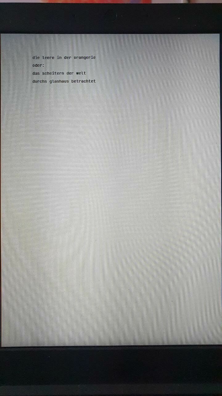 Galeriebild des Projekts die leere in der orangerie 