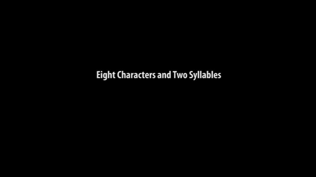 Titelbild des Projekts Eight Characters and Two Syllables