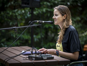 Inga Fischer, Diplom, Lesung im Garten/Bibliothek