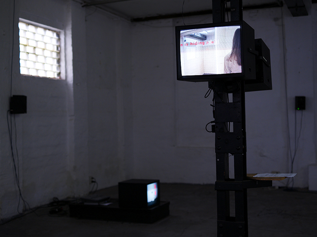 another view of the installation showing 2 different video channels