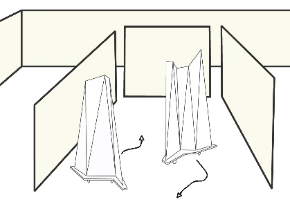 Frontalansicht auf den Installationsaufbau