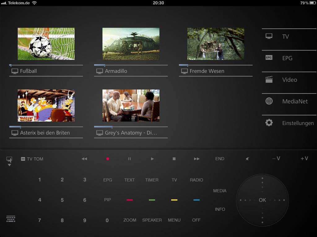 Screenshot of Assist Media App